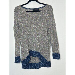 Rag & Bone Naomi Textured Open Knit Marled Pull‎ Over Sweater Slouchy Hi-Low M